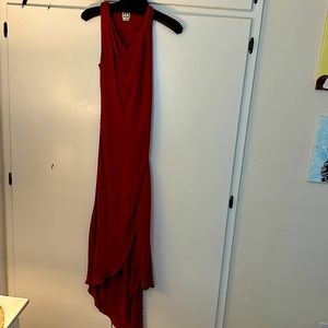 100% Silk Haute Hippie Red Maxi Dress size XS